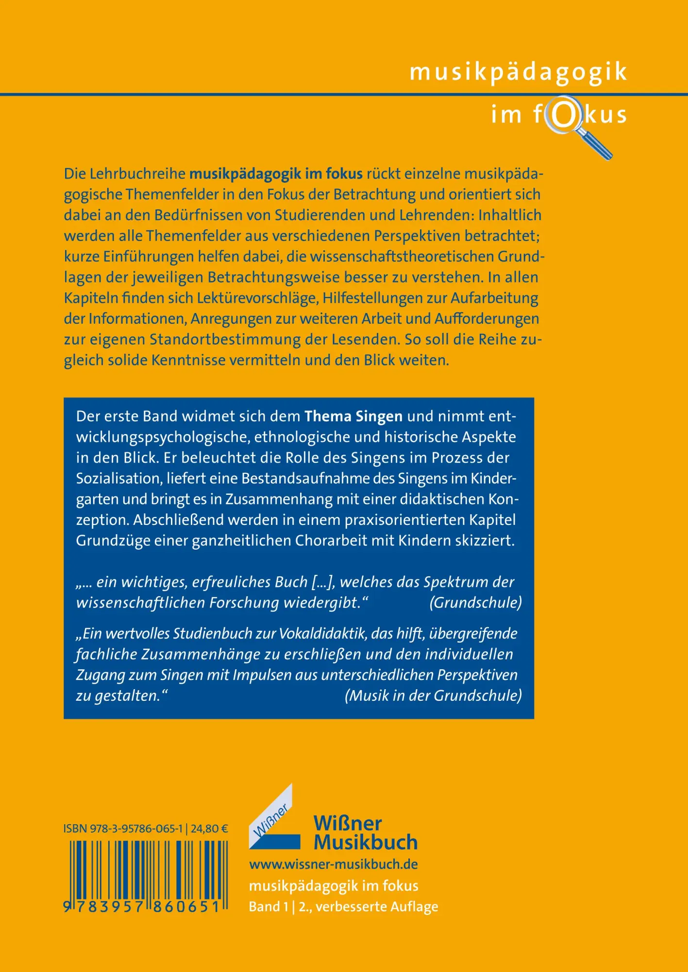 Rückseite: 9783990944547 | Aspekte des Singens | Ein Studienbuch | Lehmann-Wermser (u. a.) | Buch