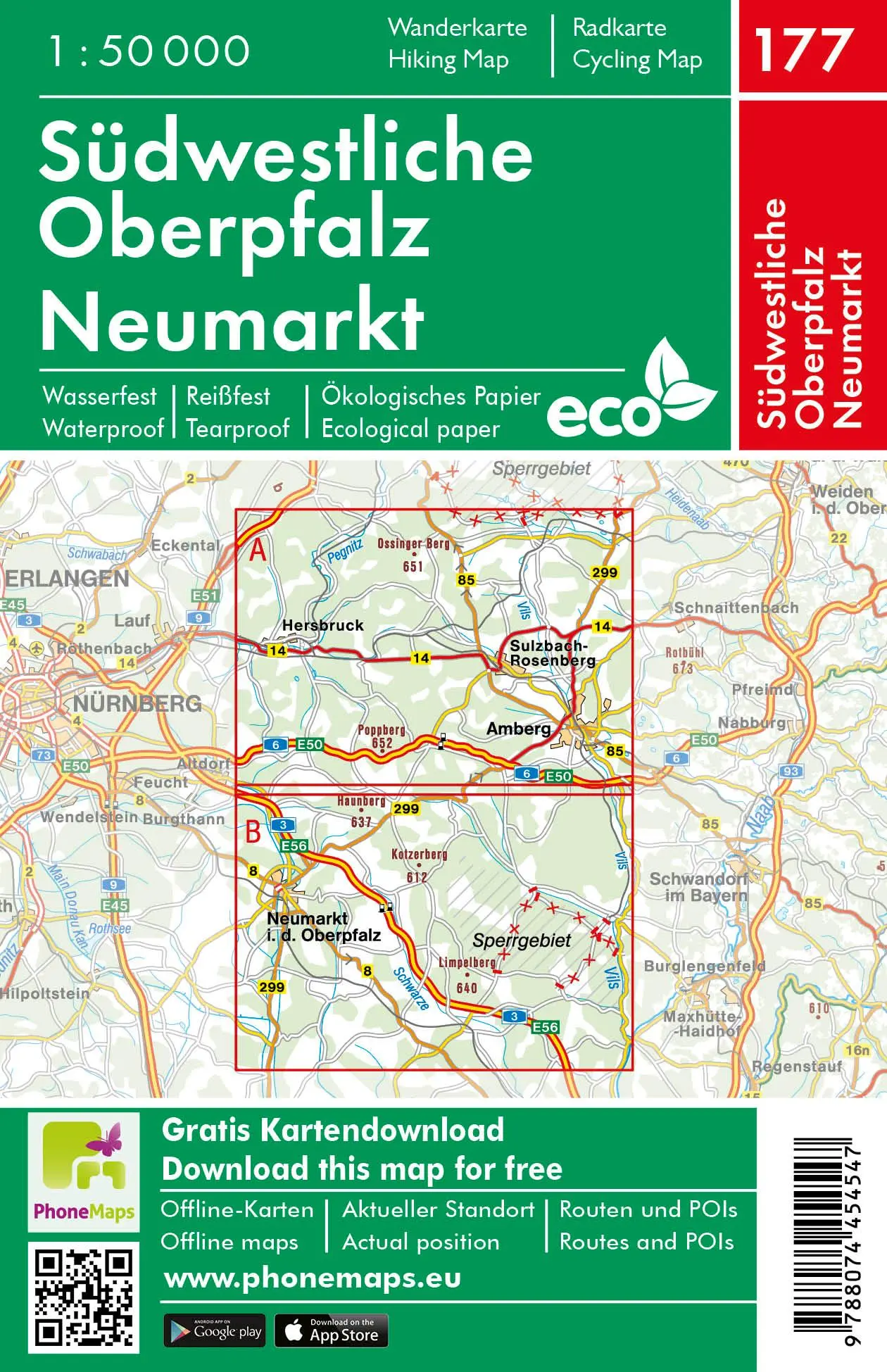 Rückseite: 9788074454547 | Südwestliche Oberpfalz, Neumarkt, Wander - Radkarte 1 : 50 000 | 2020