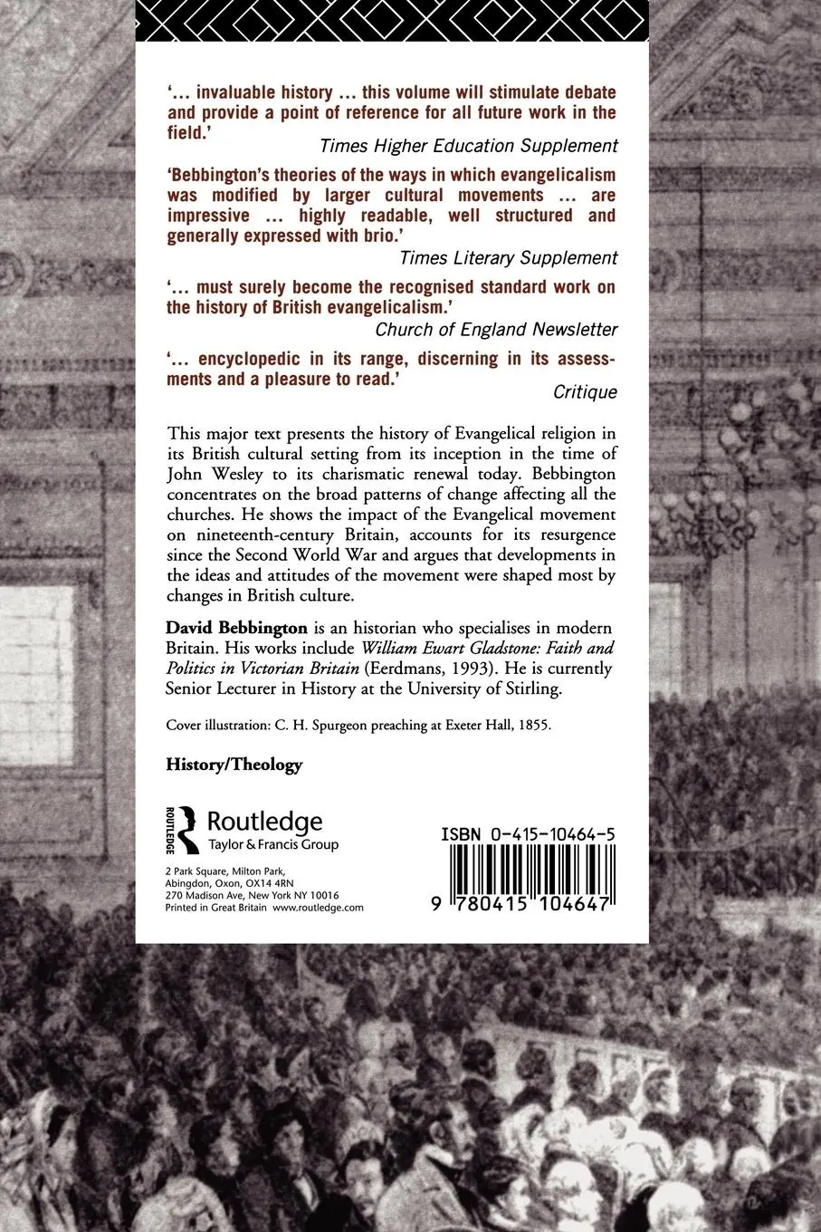 Rückseite: 9780415104647 | Evangelicalism in Modern Britain | David W. Bebbington | Taschenbuch