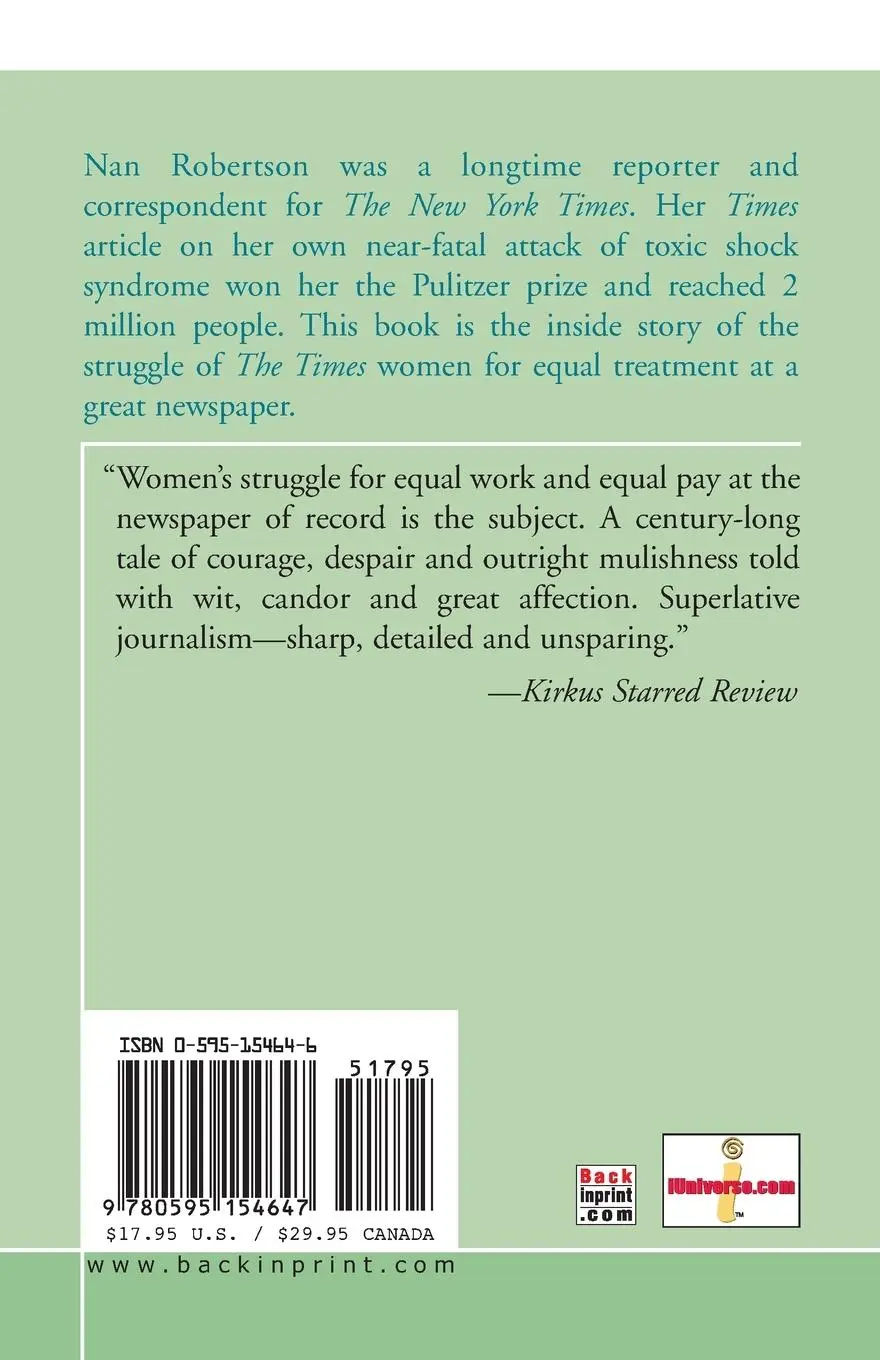 Rückseite: 9780595154647 | The Girls in the Balcony | Women, Men, and the New York Times | Buch
