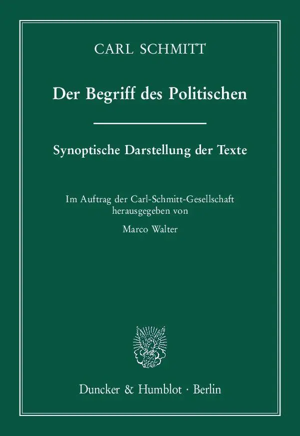 Cover: 9783428154647 | Der Begriff des Politischen | Carl Schmitt | Taschenbuch | 332 S.