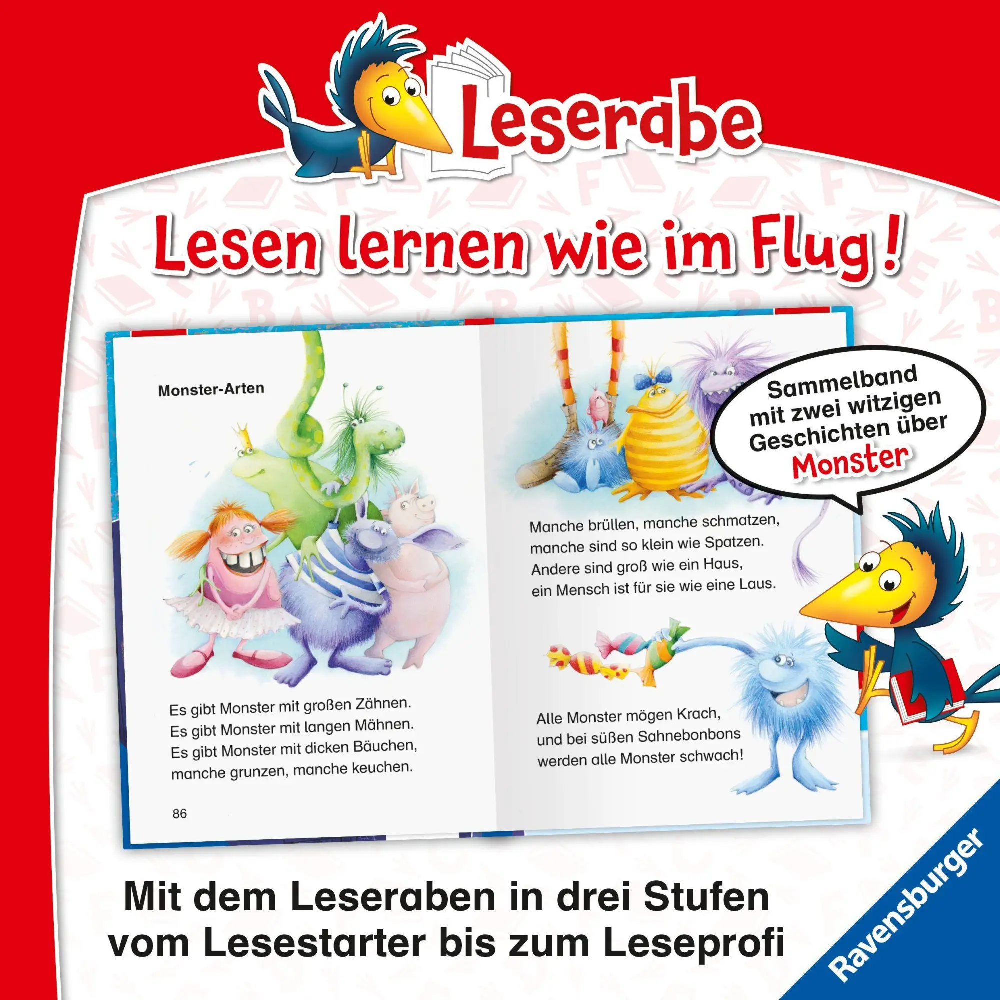 Bild: 9783473464647 | Leserabe Sonderausgaben - Witzige Monstergeschichten | Klein (u. a.)