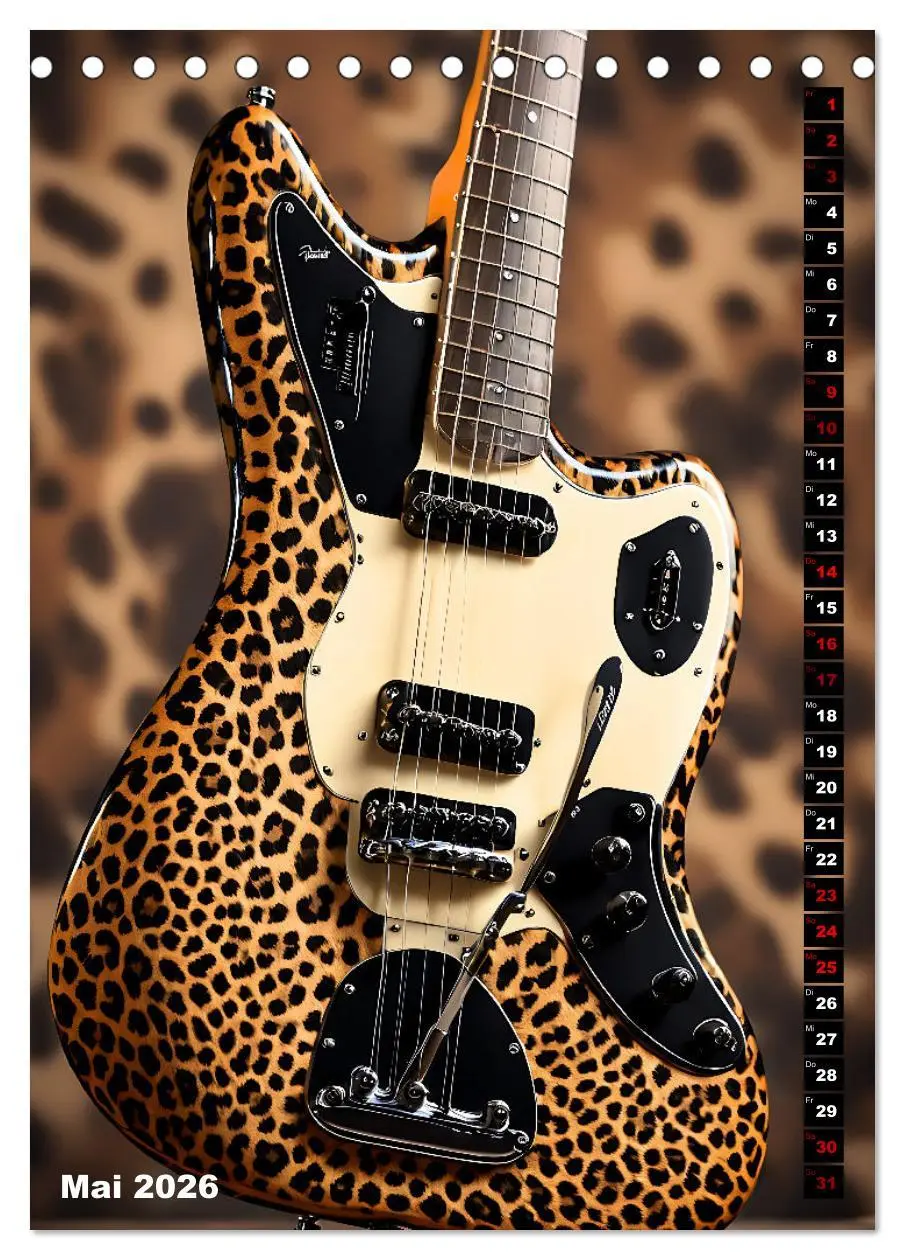 Bild: 9783516264647 | Traumhafte Gitarren (Tischkalender 2026 DIN A5 hoch), CALVENDO...
