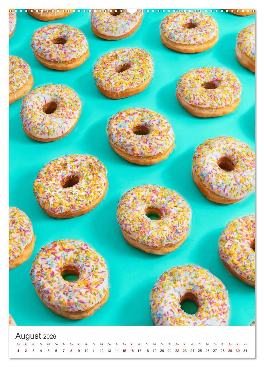 Bild: 9783516334647 | Donuts - Die runden Gaumenfreuden. (Wandkalender 2026 DIN A2 hoch),...