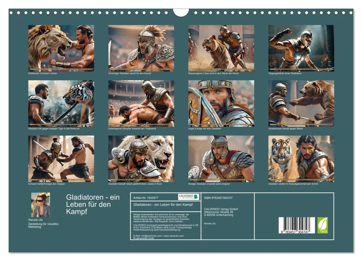 Bild: 9783457304747 | Gladiatoren - ein Leben für den Kampf (Wandkalender 2026 DIN A3...