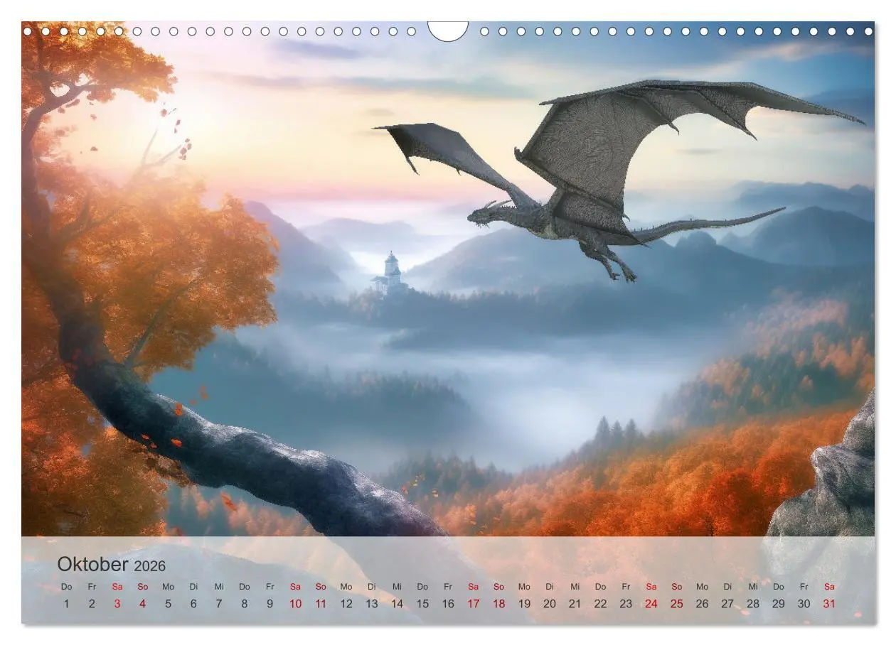 Bild: 9783457474747 | Im Land der schönen Drachen (Wandkalender 2026 DIN A3 quer),...