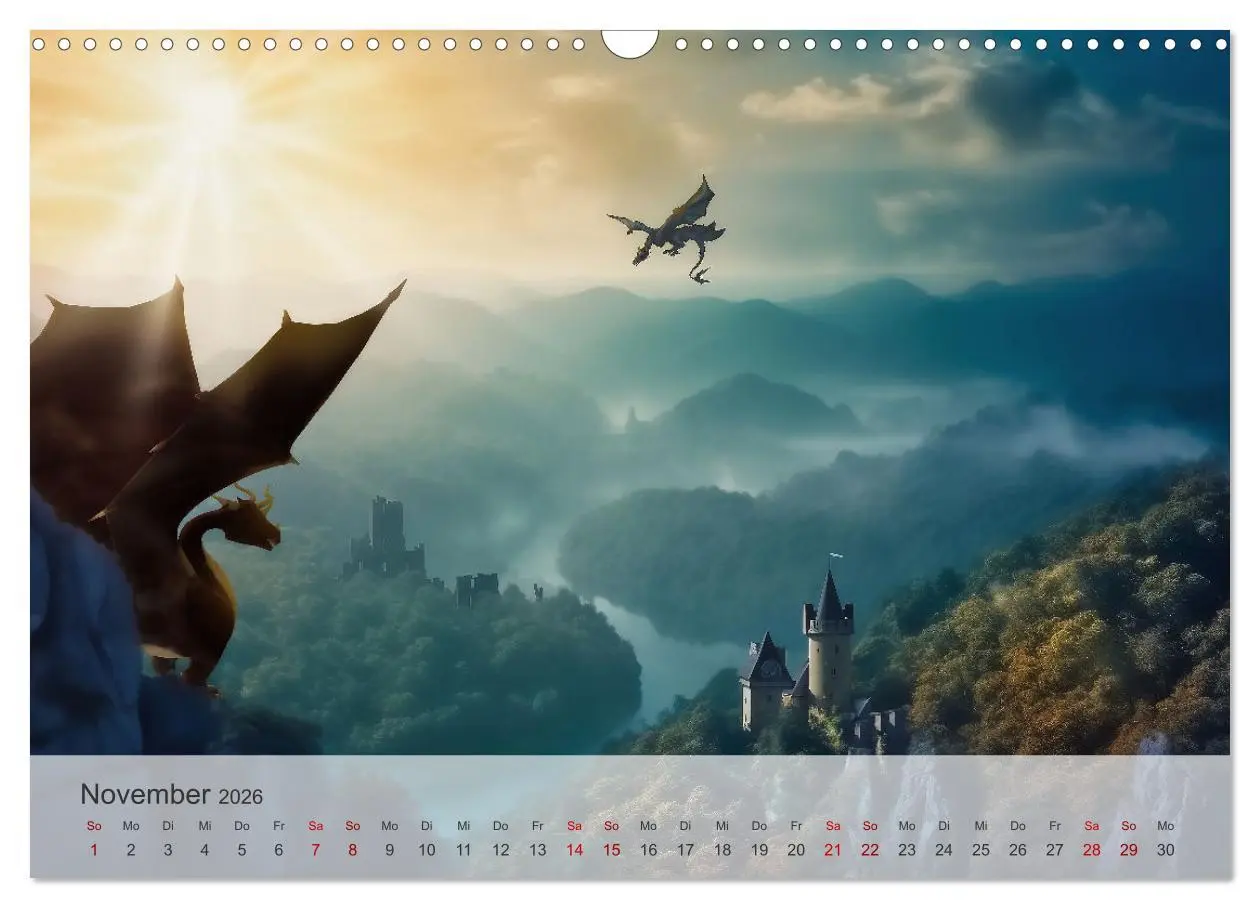 Bild: 9783457474747 | Im Land der schönen Drachen (Wandkalender 2026 DIN A3 quer),...