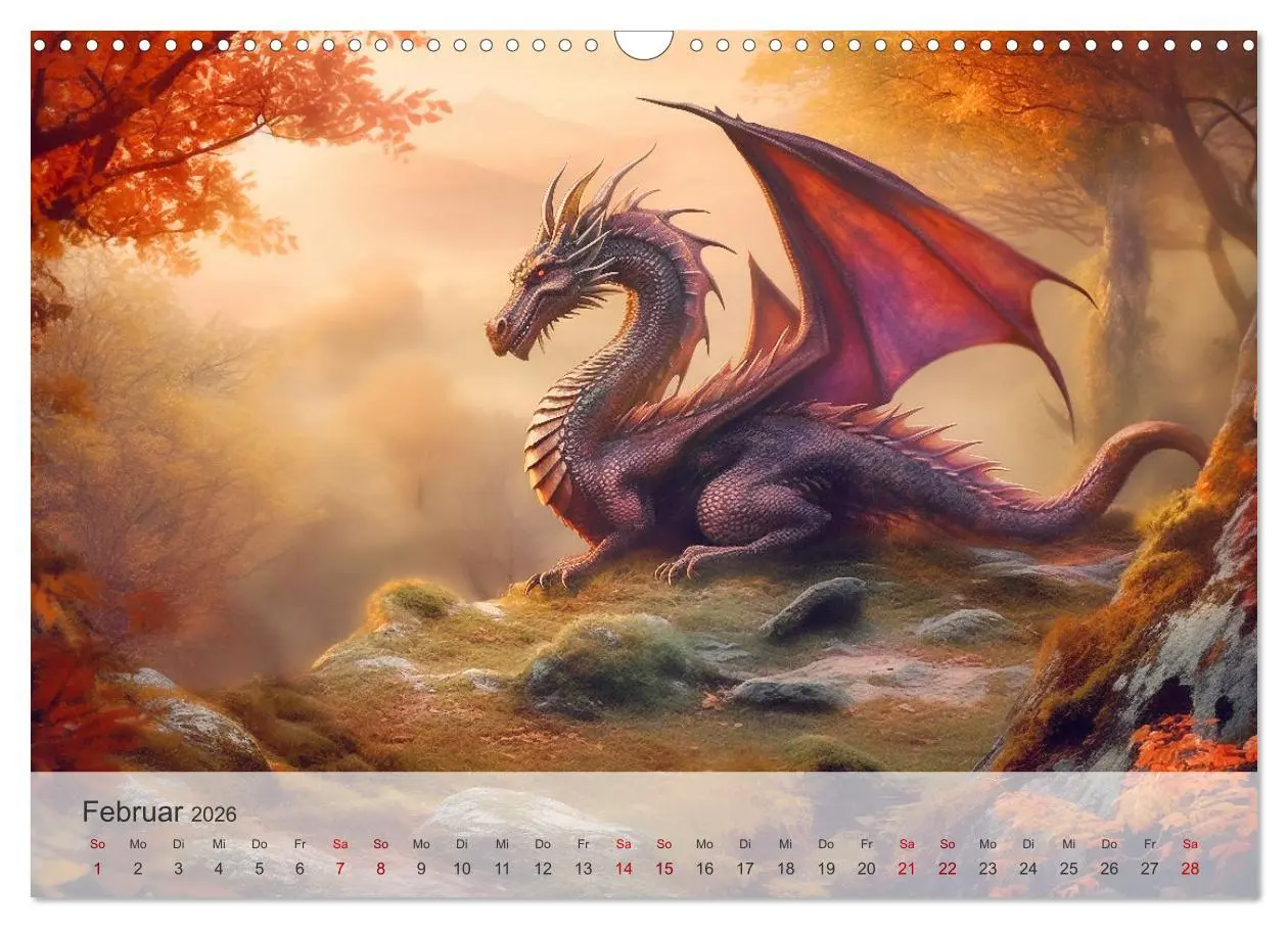 Bild: 9783457474747 | Im Land der schönen Drachen (Wandkalender 2026 DIN A3 quer),...