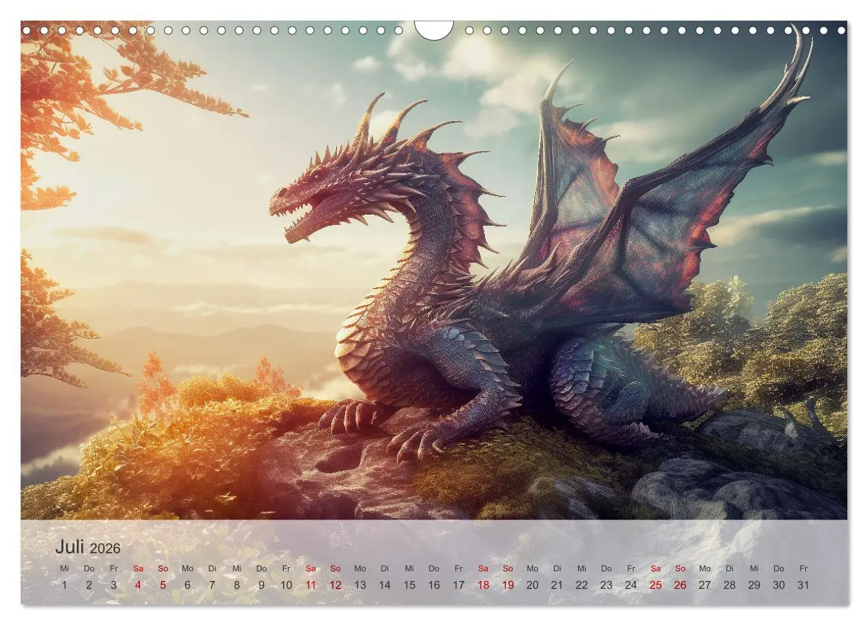 Bild: 9783457474747 | Im Land der schönen Drachen (Wandkalender 2026 DIN A3 quer),...