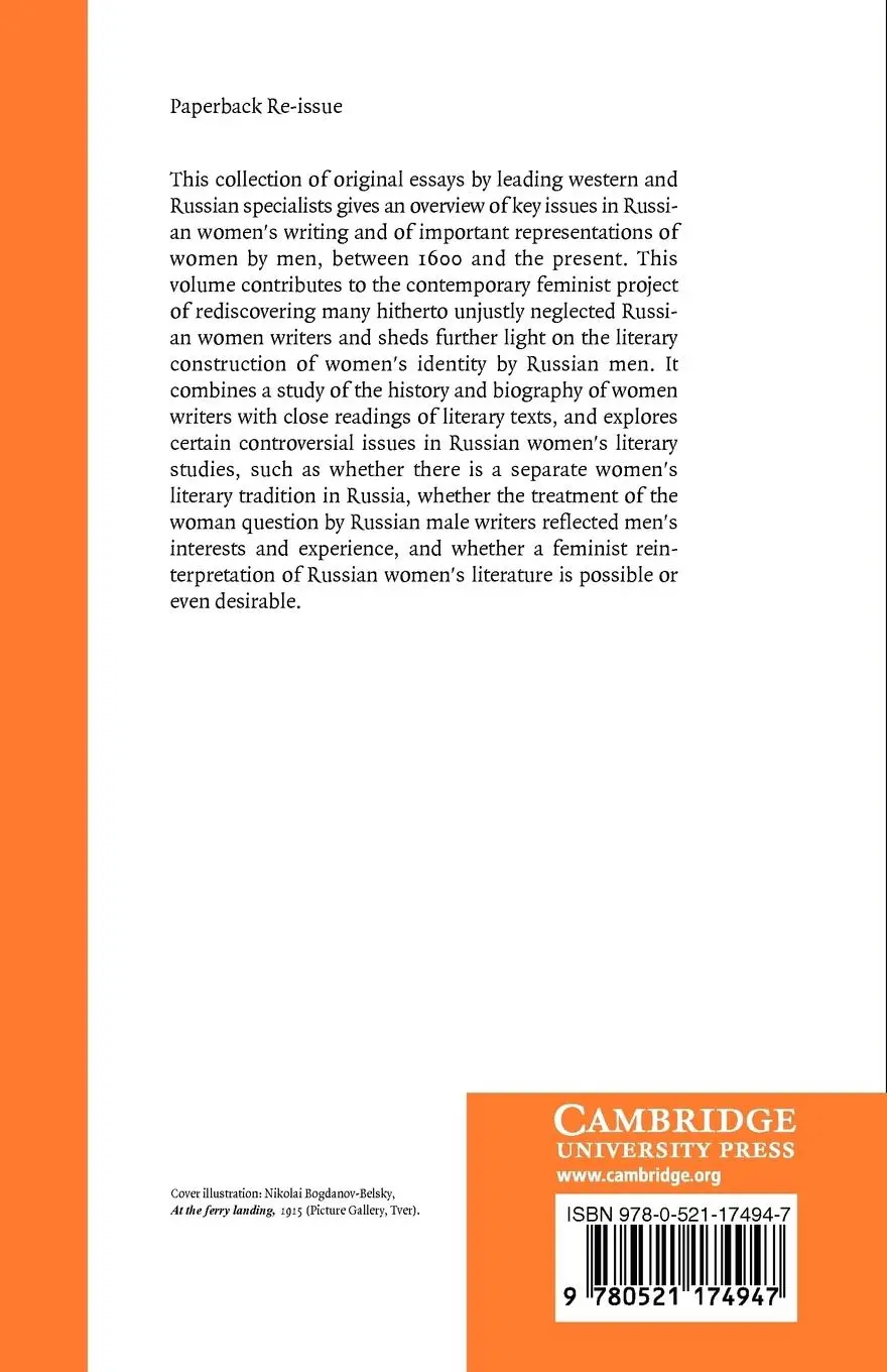 Rückseite: 9780521174947 | Gender and Russian Literature | New Perspectives | Rosalind Marsh