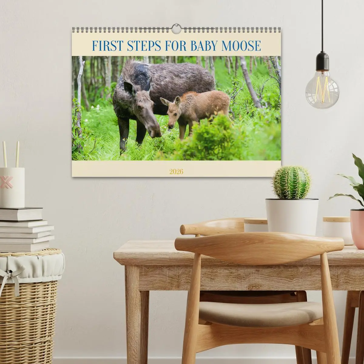 Bild: 9783516544947 | FIRST STEPS FOR BABY MOOSE (Wall Calendar 2026 DIN A3 landscape),...
