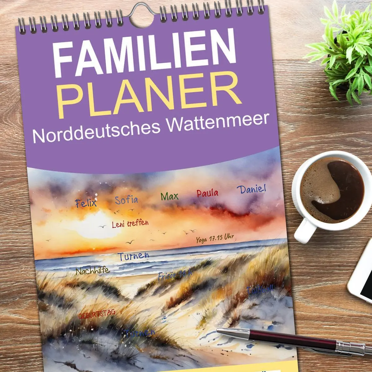 Bild: 9783516614947 | Familienplaner 2026 - Norddeutsches Wattenmeer mit 5 Spalten...