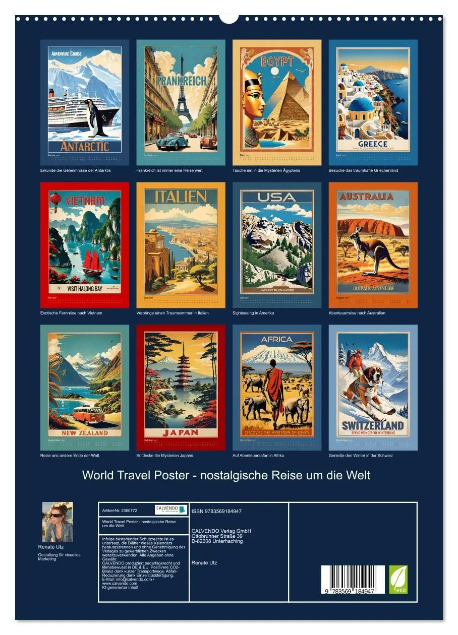 Bild: 9783569184947 | World Travel Poster - nostalgische Reise um die Welt (hochwertiger...