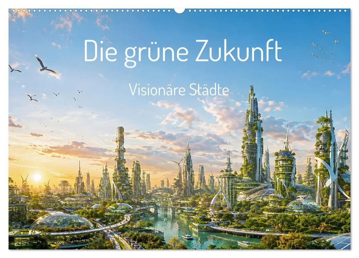 Cover: 9783594384947 | Die grüne Zukunft - Visionäre Städte (Wandkalender 2027 DIN A2...