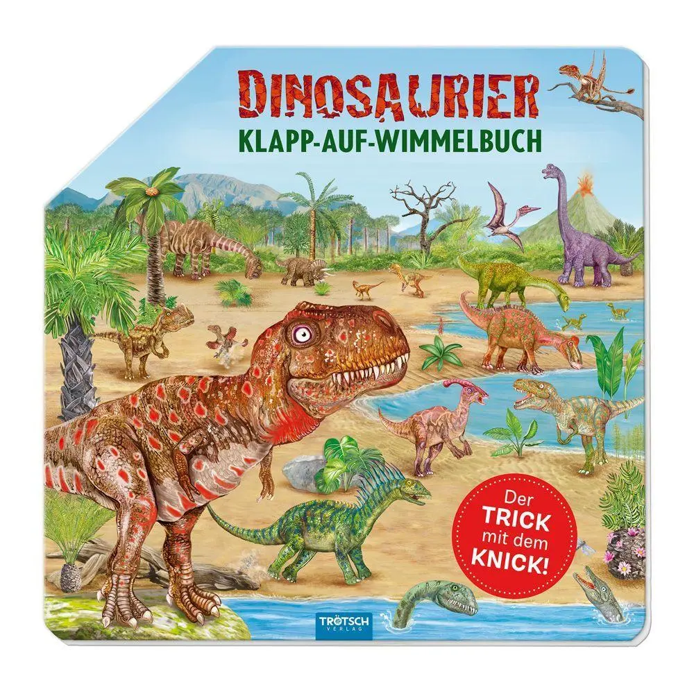 Cover: 9783988024947 | TRÖTSCH - Wimmelbuch Dinosaurier Klapp-auf-Wimmelbuch Ab 3 Jahren