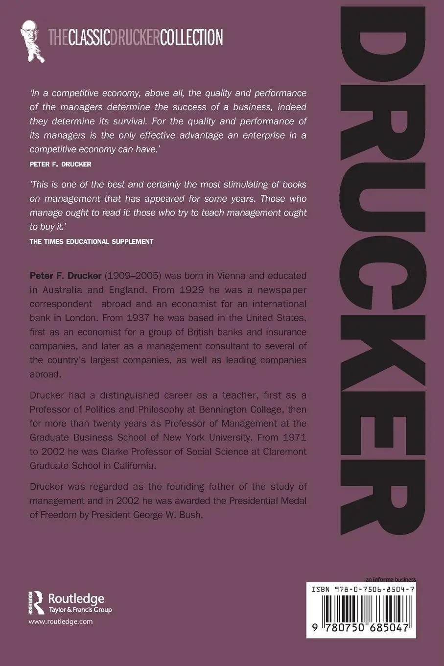 Rückseite: 9780750685047 | The Practice of Management | Peter Drucker | Taschenbuch | Englisch
