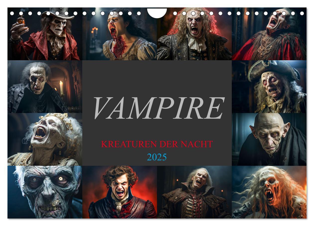 Cover: 9783383855047 | Vampire - Kreaturen der Nacht (Wandkalender 2025 DIN A4 quer),...