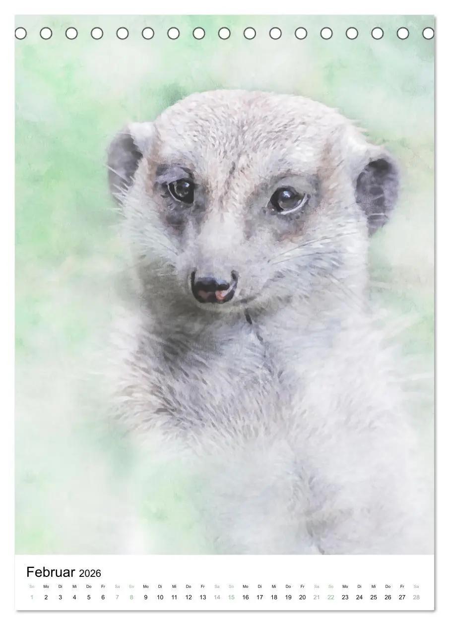 Bild: 9783516365047 | Afrikas Tierwelt - wie gemalt (Tischkalender 2026 DIN A5 hoch),...