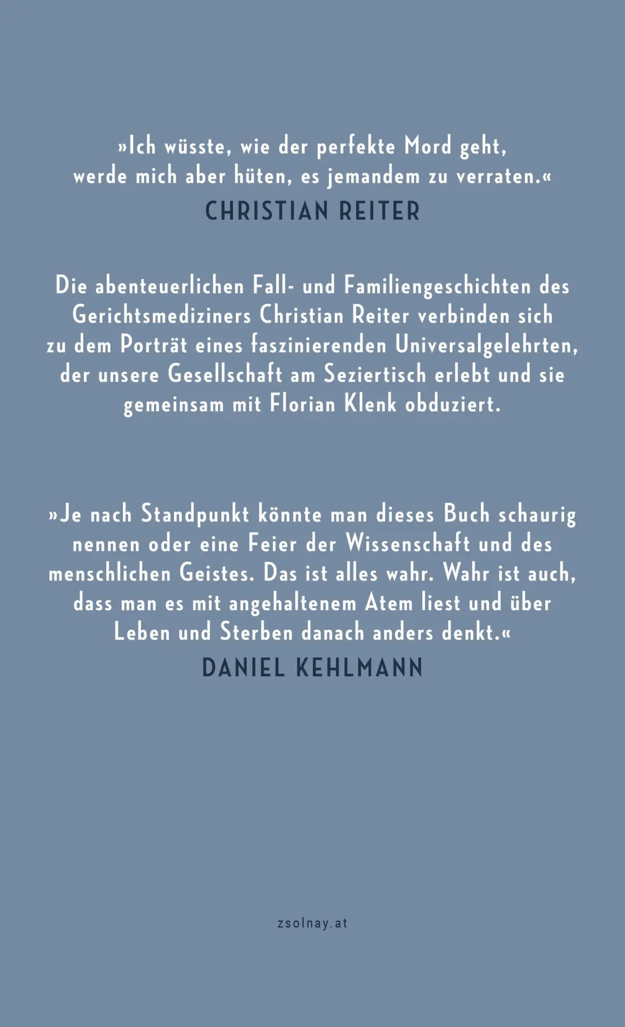 Bild: 9783552075047 | Über Leben und Tod | In der Gerichtsmedizin | Florian Klenk | Buch