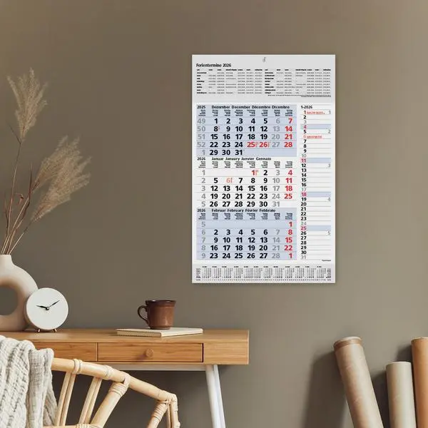 Bild: 9783731885047 | 3-Monats-Planer Combi Blau 2026 | Verlag Korsch | Kalender | 12 S.