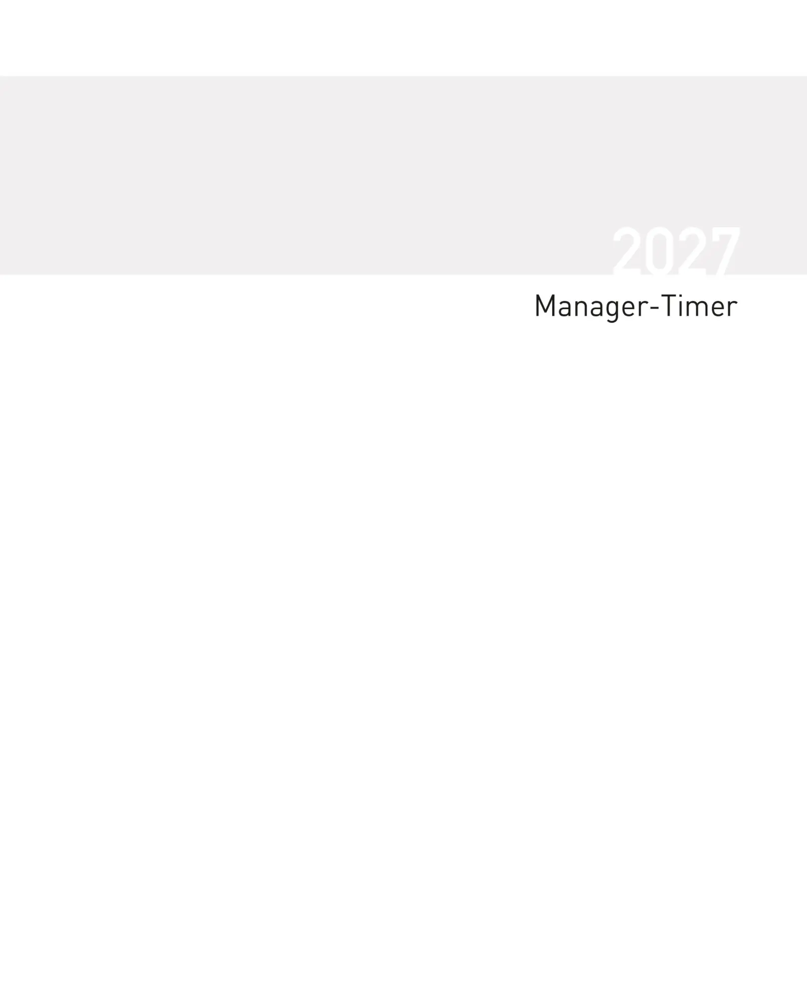 Cover: 9783819305047 | Buchkalender Manager-Timer Einlage 2027 | Korsch Verlag | Kalender
