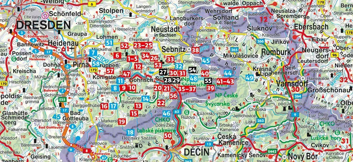Bild: 9783763315147 | ROTHER Wanderführer Elbsandsteingebirge. 58 Touren in der...