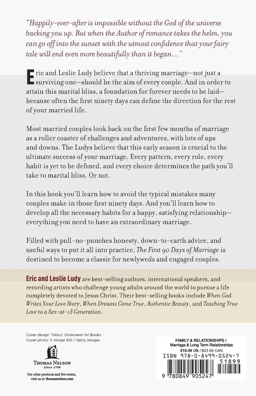 Rückseite: 9780849905247 | The First 90 Days of Marriage | Eric Ludy (u. a.) | Taschenbuch | 2006