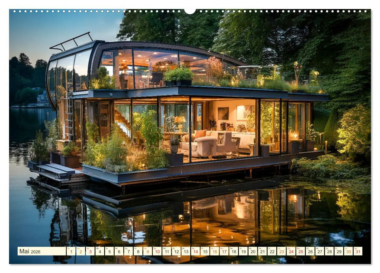 Bild: 9783457495247 | Hausboote Wohn Fantasien (Wandkalender 2026 DIN A2 quer), CALVENDO...