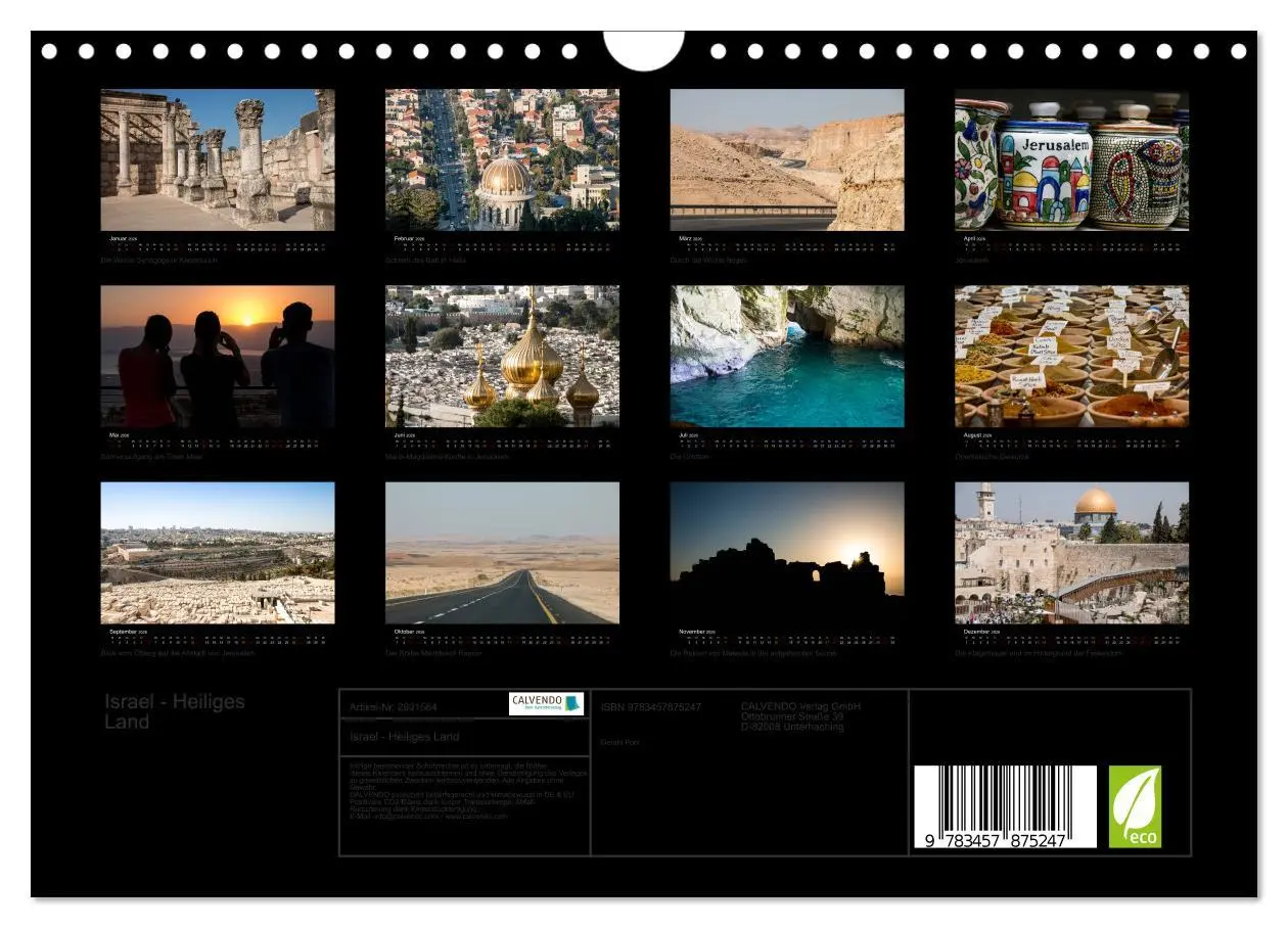 Bild: 9783457875247 | Israel - Heiliges Land (Wandkalender 2026 DIN A4 quer), CALVENDO...