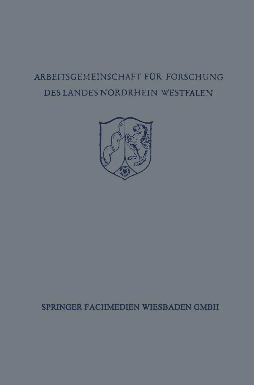 Cover: 9783663005247 | Festschrift der Arbeitsgemeinschaft für Forschung des Landes...