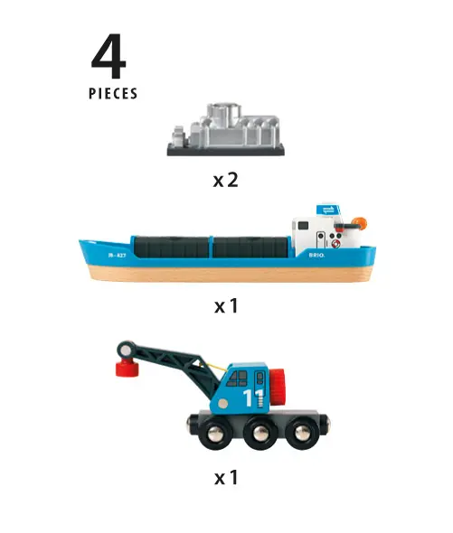 Bild: 7312350335347 | Containerschiff mit Kranwagen | BRIO® | In Buntkarton | Spiel | 2017