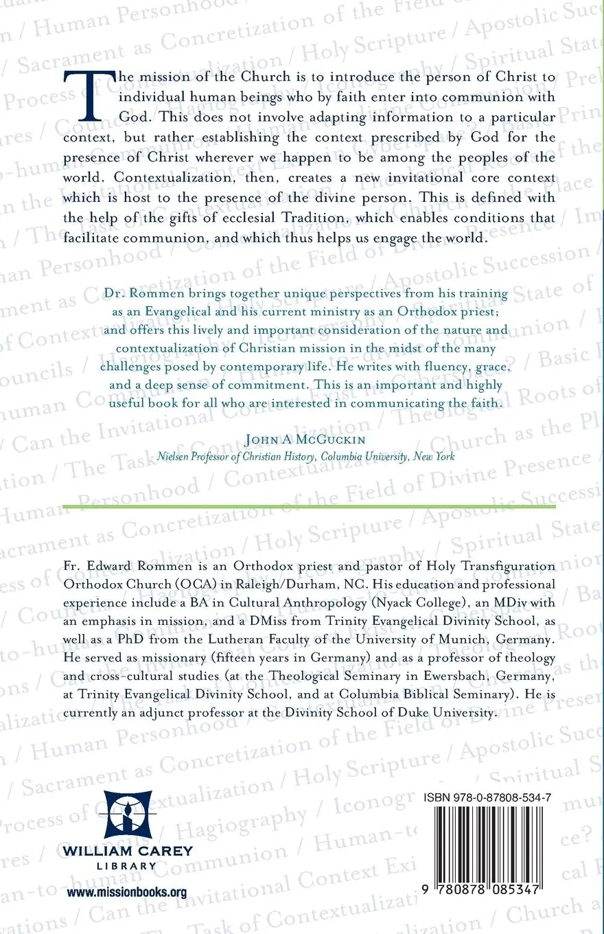 Rückseite: 9780878085347 | Come and See | An Eastern Orthodox Perspective on Contextualization