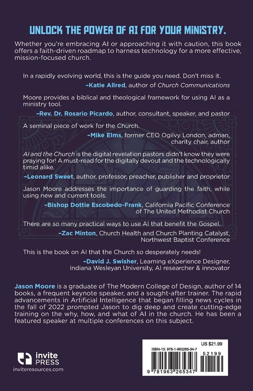 Rückseite: 9781963265347 | AI and the Church | A Clear Guide for the Curious and Courageous