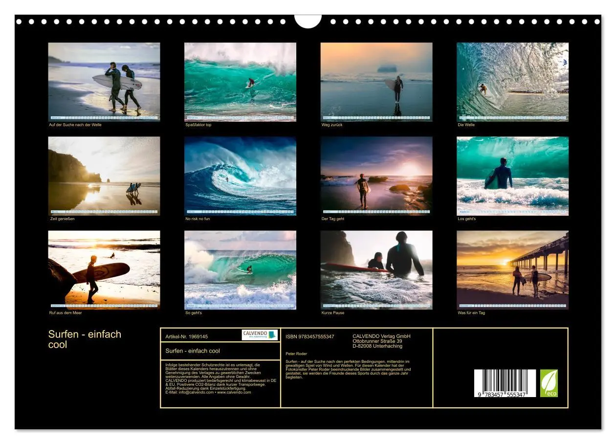 Bild: 9783457555347 | Surfen - einfach cool (Wandkalender 2026 DIN A3 quer), CALVENDO...