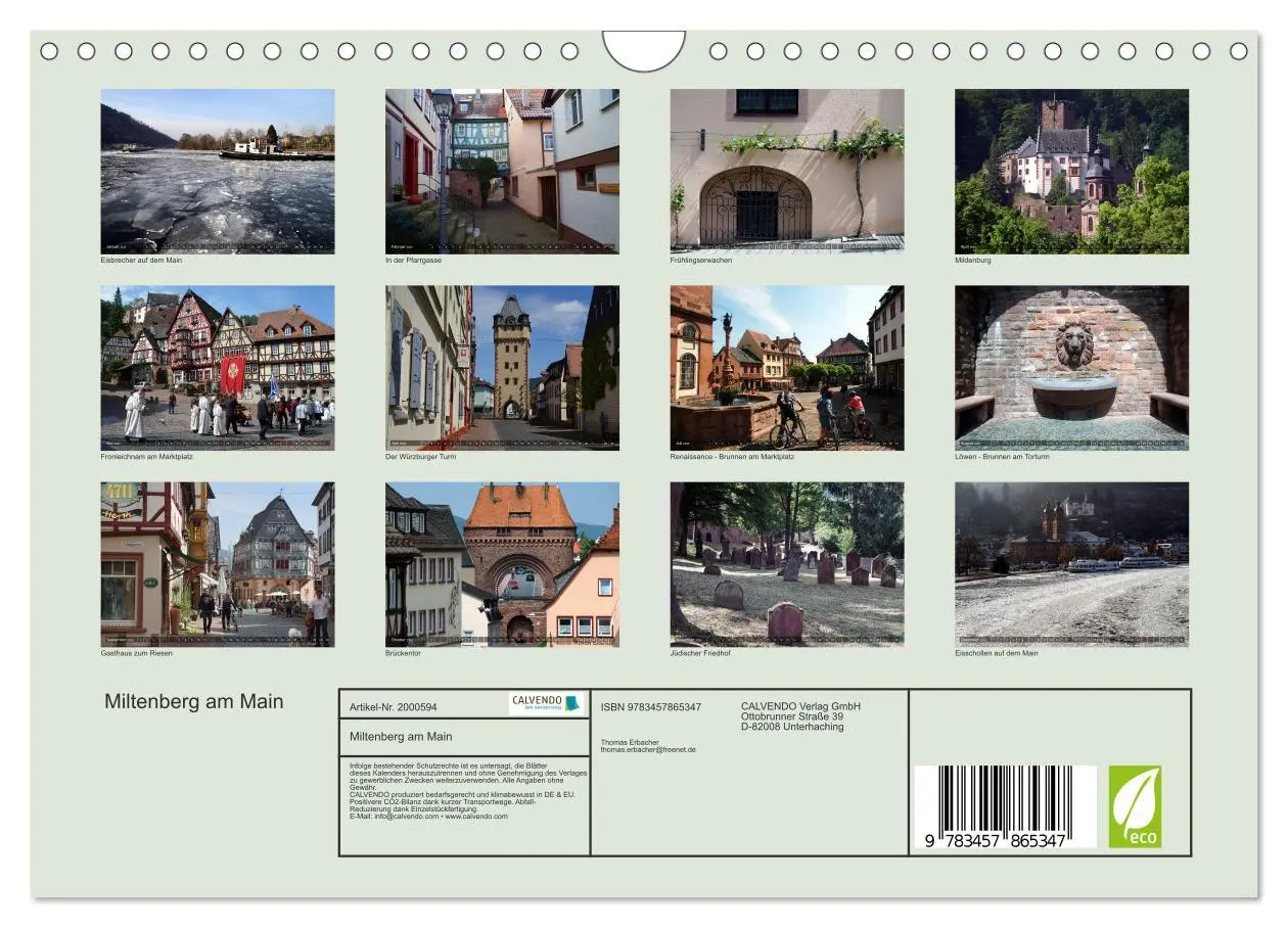 Bild: 9783457865347 | Miltenberg am Main (Wandkalender 2026 DIN A4 quer), CALVENDO...
