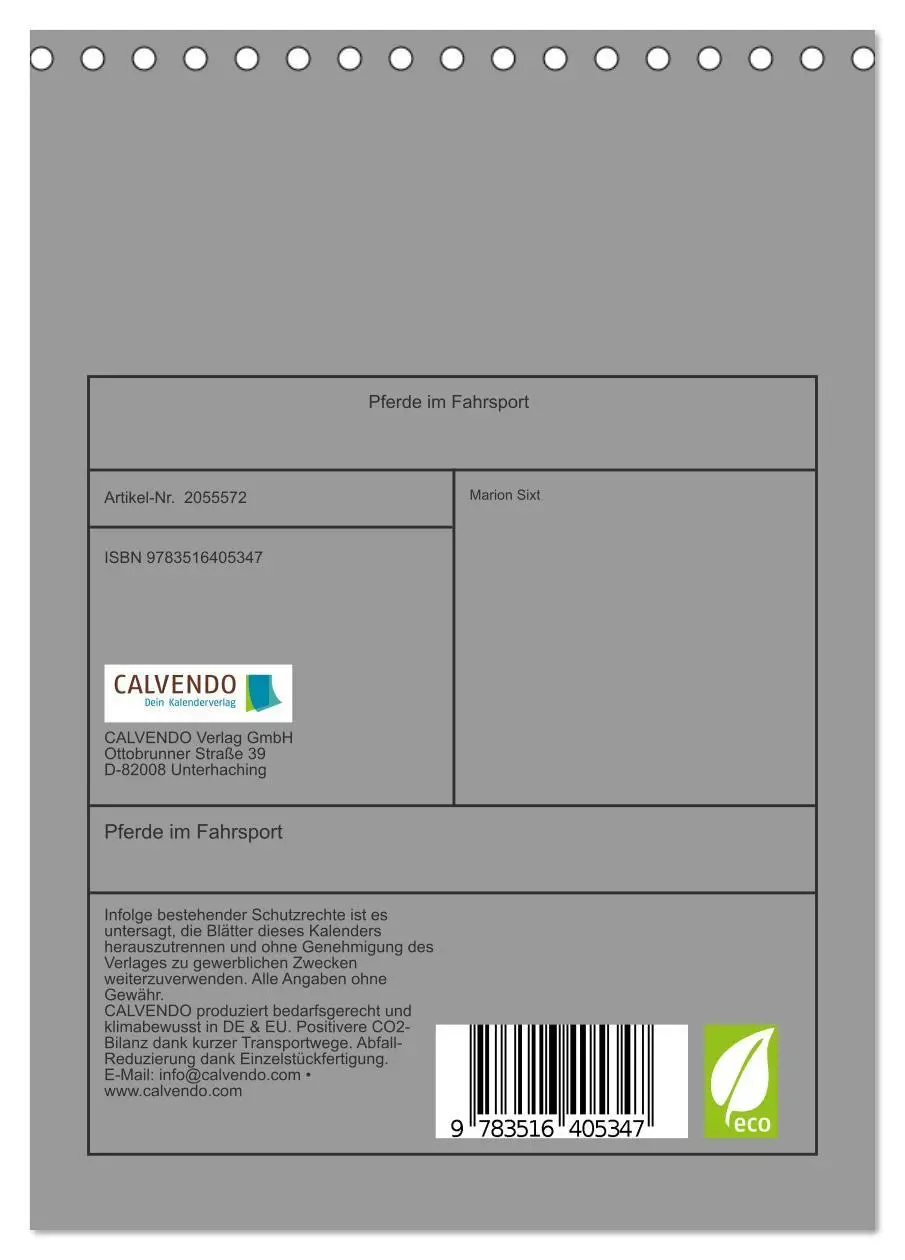 Bild: 9783516405347 | Pferde im Fahrsport (Tischkalender 2026 DIN A5 hoch), CALVENDO...