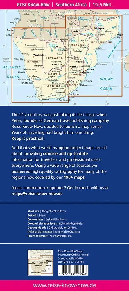 Bild: 9783831775347 | Reise Know-How Landkarte Südliches Afrika (1:2.500.000) | (Land-)Karte