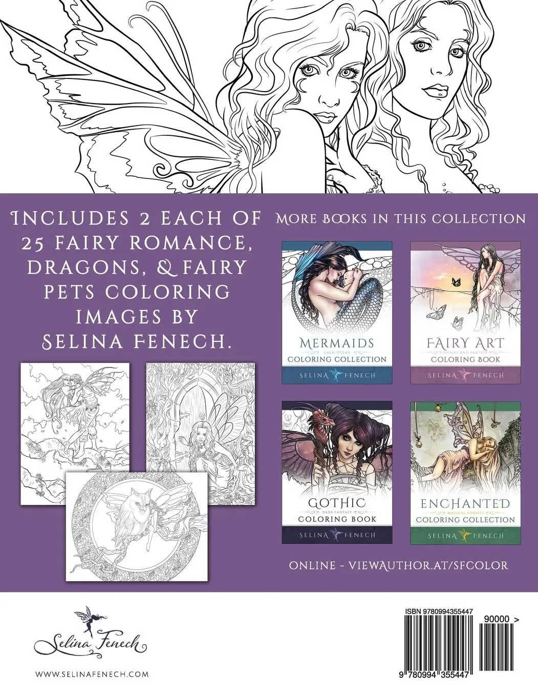 Rückseite: 9780994355447 | Fairy Companions Coloring Book - Fairy Romance, Dragons and Fairy Pets