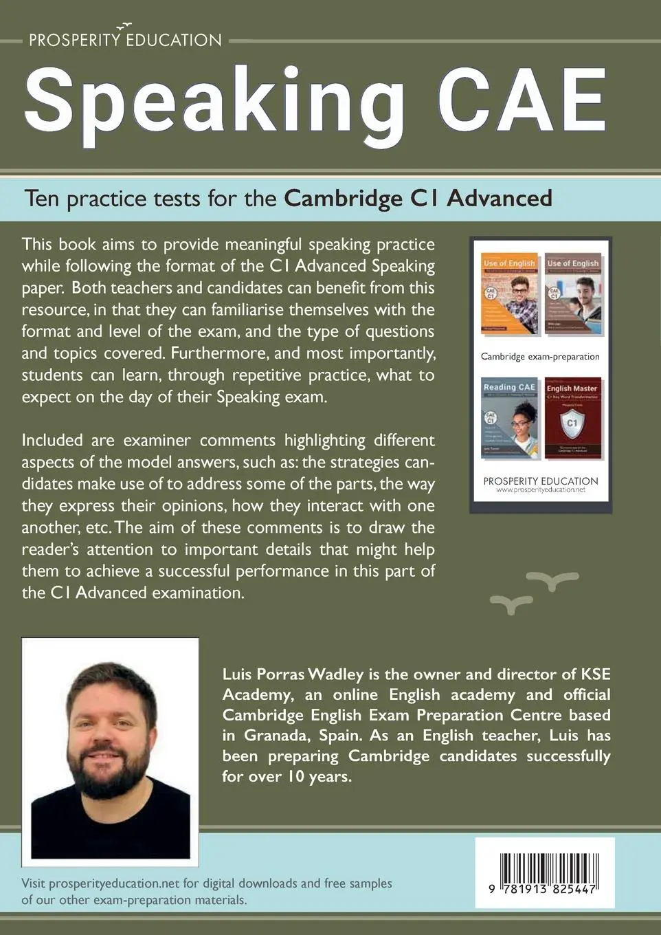 Rückseite: 9781913825447 | Speaking CAE | Ten practice tests for the Cambridge C1 Advanced | Buch