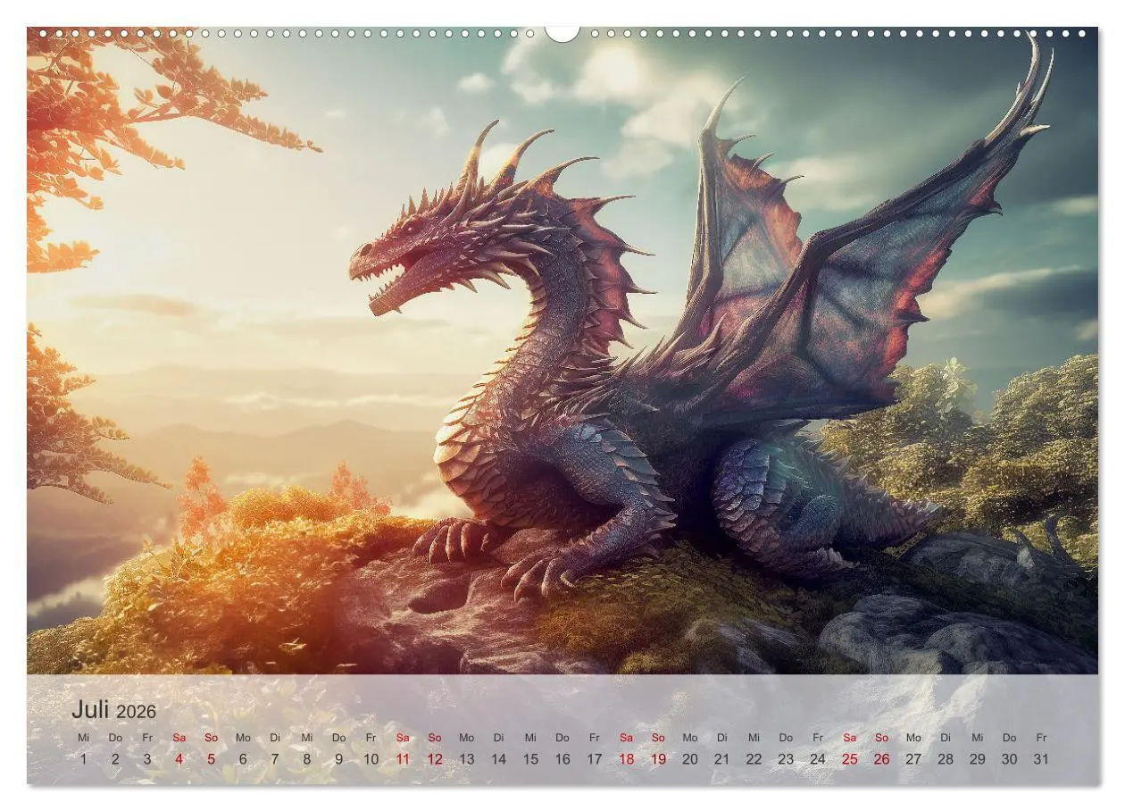 Bild: 9783457475447 | Im Land der schönen Drachen (hochwertiger Premium Wandkalender 2026...