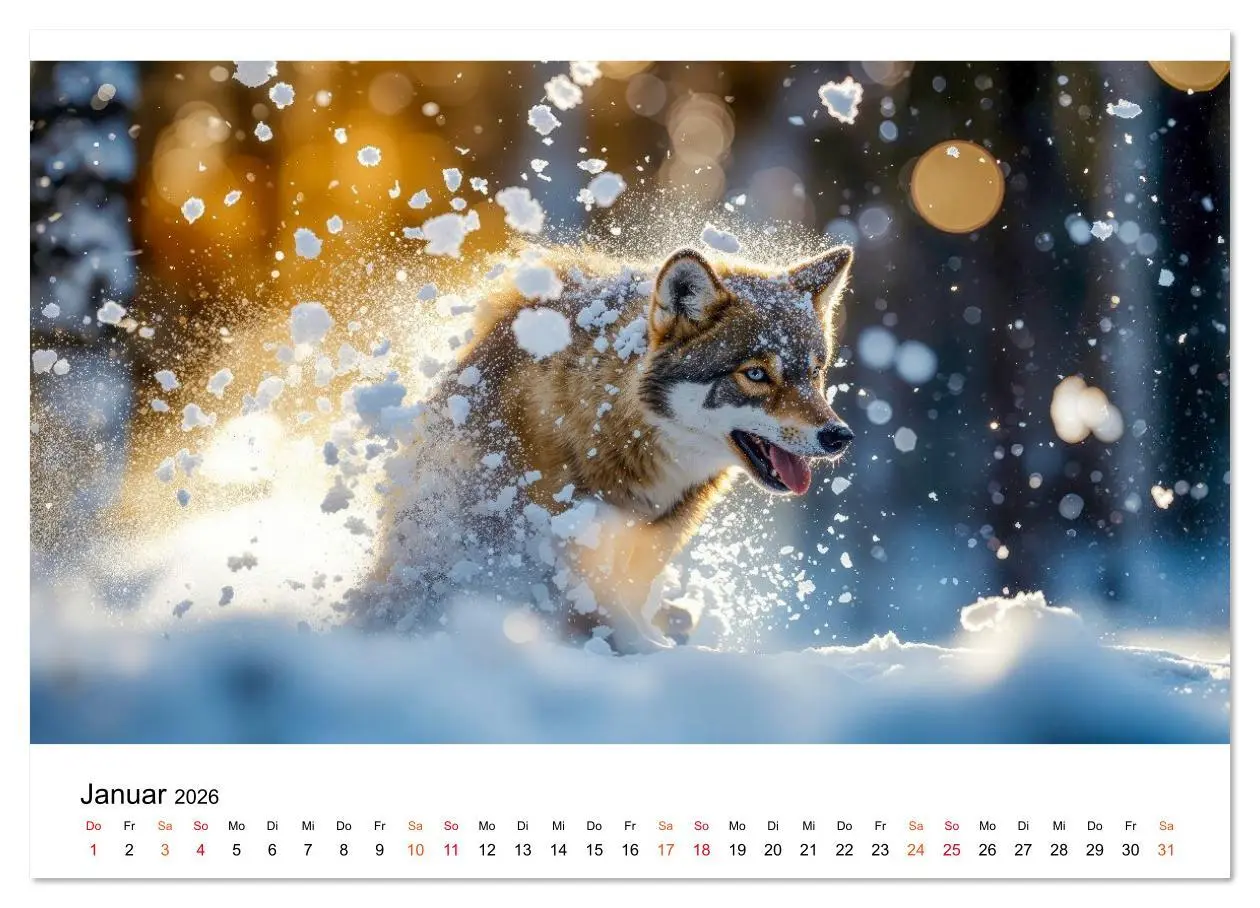 Bild: 9783516635447 | Im Reich der Wölfe (Wandkalender 2026 DIN A3 quer), CALVENDO...
