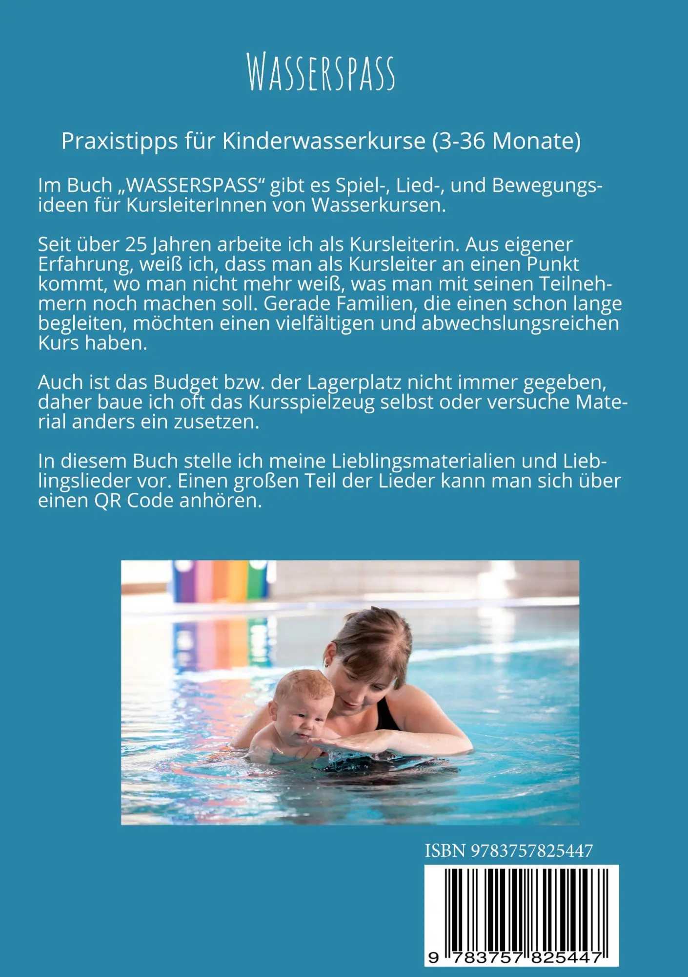 Rückseite: 9783757825447 | Wasserspaß | Praxistipps für Kinderwasserkurse (3-36 Monate) | Buch