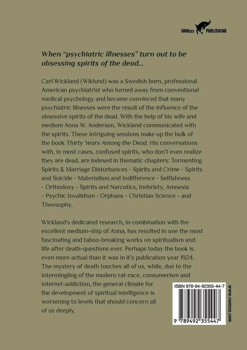 Rückseite: 9789492355447 | Thirty Years Among the Dead | Carl A. Wickland | Taschenbuch | 2020