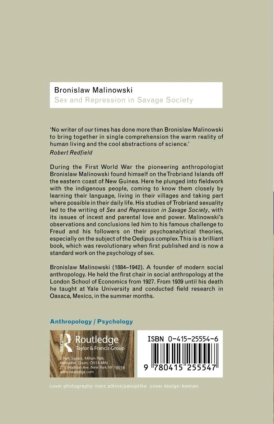 Rückseite: 9780415255547 | Sex and Repression in Savage Society | Bronislaw Malinowski | Buch