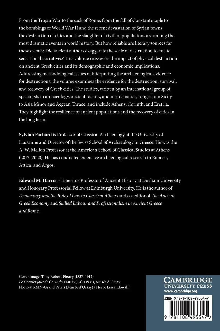 Rückseite: 9781108495547 | The Destruction of Cities in the Ancient Greek World | Fachard (u. a.)
