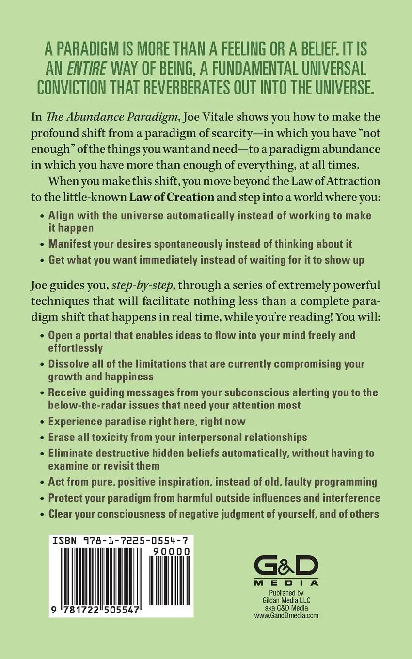 Rückseite: 9781722505547 | The Abundance Paradigm | Joe Vitale | Taschenbuch | Englisch | 2022