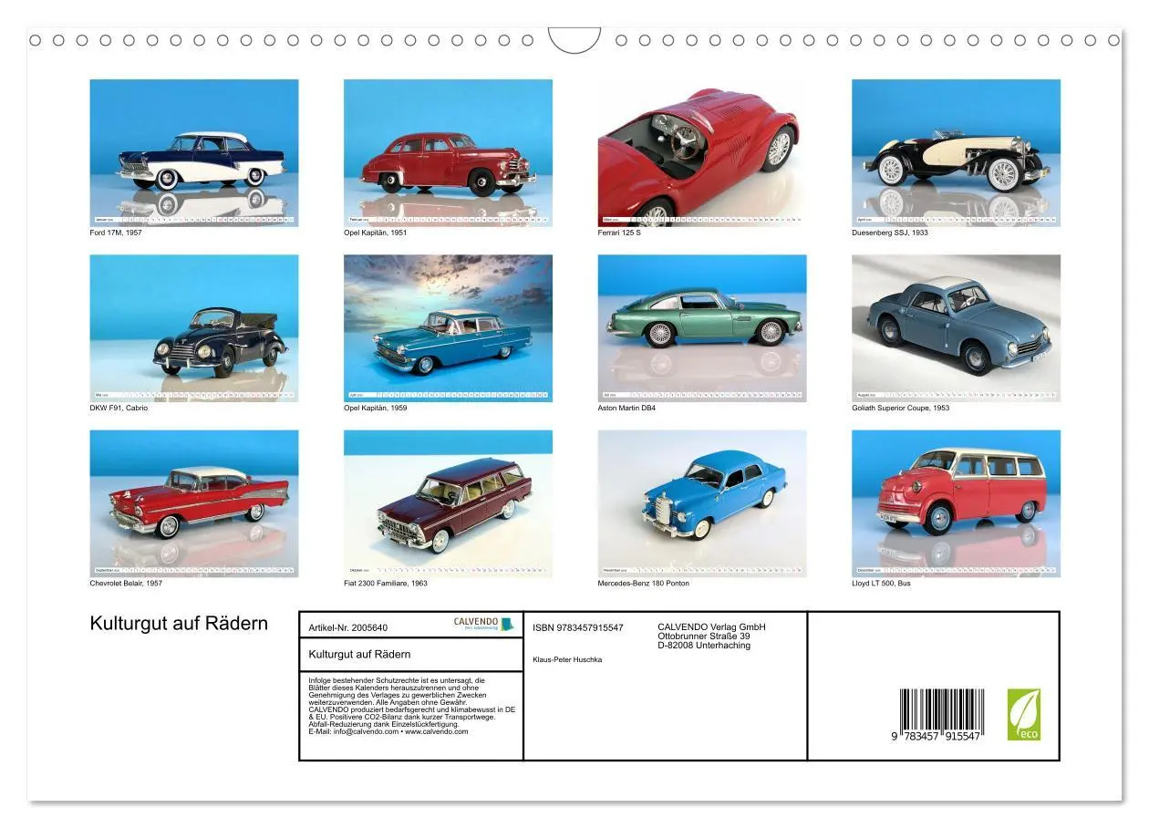 Bild: 9783457915547 | Kulturgut auf Rädern (Wandkalender 2026 DIN A3 quer), CALVENDO...