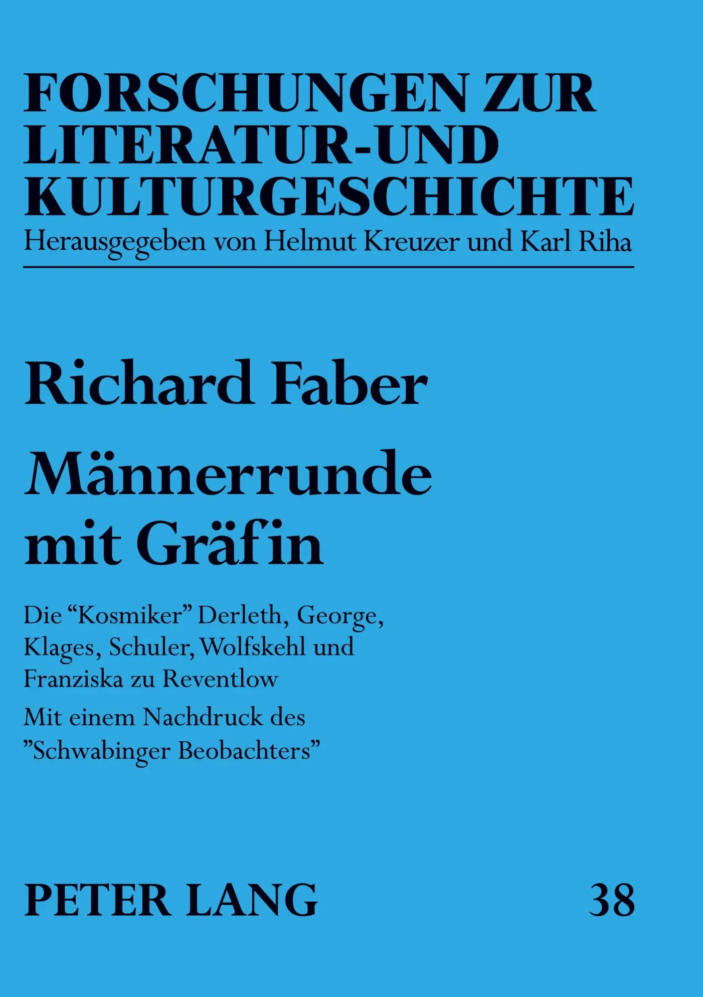 Cover: 9783631465547 | Männerrunde mit Gräfin | Richard Faber | Taschenbuch | 192 S. | 1994
