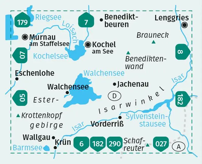 Bild: 9783991215547 | KOMPASS Wanderkarte 06 Walchensee, Kochelsee, Sylvensteinstausee...