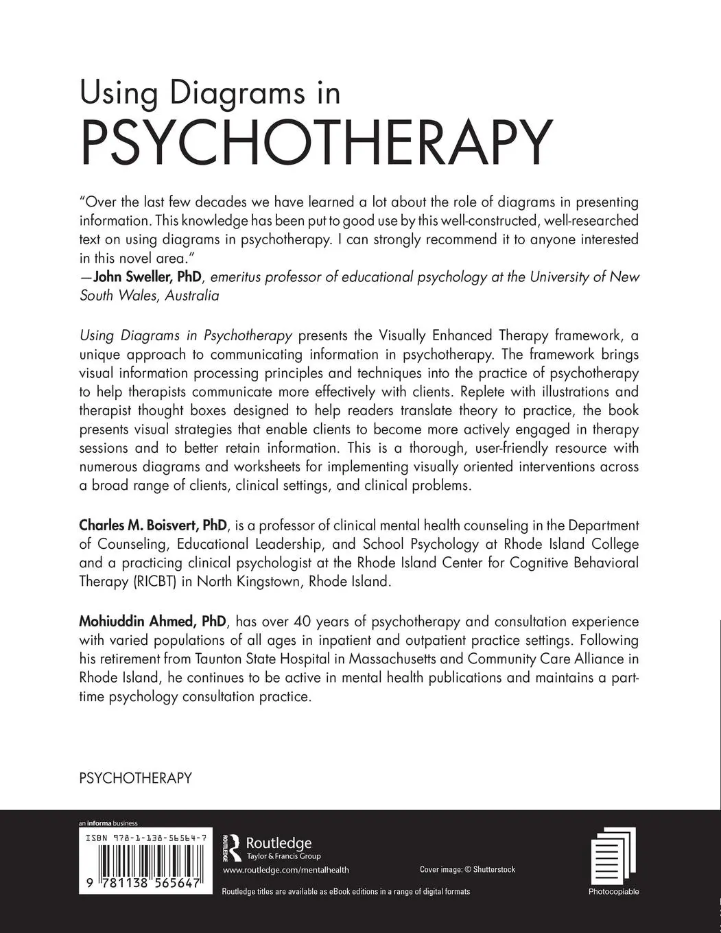 Rückseite: 9781138565647 | Using Diagrams in Psychotherapy | A Guide to Visually Enhanced Therapy